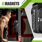 Magnetic water bottle holder, side view