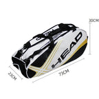 Tennis Rackets Backpack Large Capacity for 3-6 Pieces Racquets Badminton Squash Gym Bag with Separated Shoes Compartment
