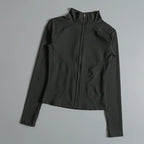 Gym Fitness Zip up Training Running Workout Yoga Cropped Track Sport Jackets for Women