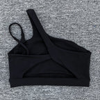 Women Shockproof Sport Bra Women'S Beautiful Back Gym Sports Underwear Women Oblique Shoulder Straps Running Fitness Yoga Bra ﻿