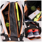 Tennis Rackets Backpack Large Capacity for 3-6 Pieces Racquets Badminton Squash Gym Bag with Separated Shoes Compartment