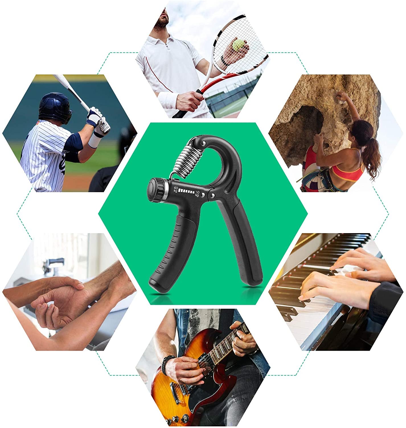 Adjustable hand grip strengthener, packaging