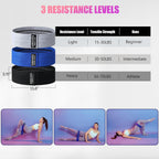 Resistance Bands for Working Out, Exercise Workout Bands for Women & Men, 3 Levels Elastic Stretch Bands for Exercise with Carry Bag for Physical Therapy, Home Fitness, Strength Training, Yoga