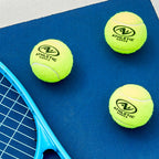 Tennis balls, close-up on court