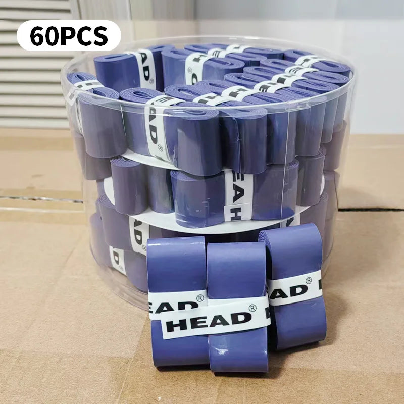 60Pcs Universal Sweatbands Overgrip Anti-Slip Tennis Racket Padel Shock Absorption Badminton Grips Slingshot Tennis Racket