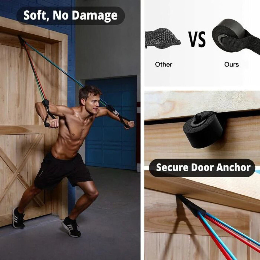 11Pcs/Set Latex Resistance Bands Multifunction Elastic Exercise Resistance Bands