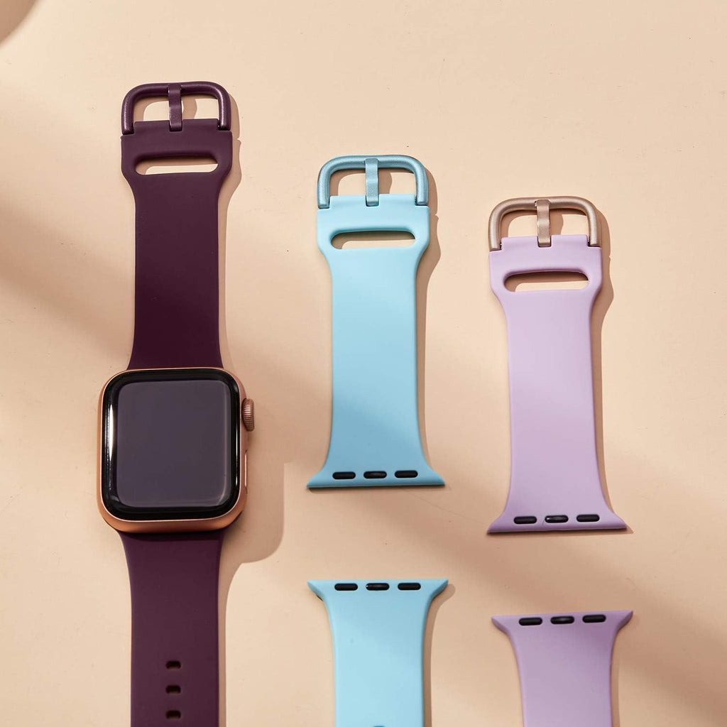 Sport silicone watch band, buckle detail