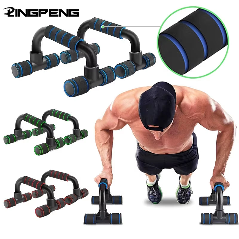 Push-up bars, in use