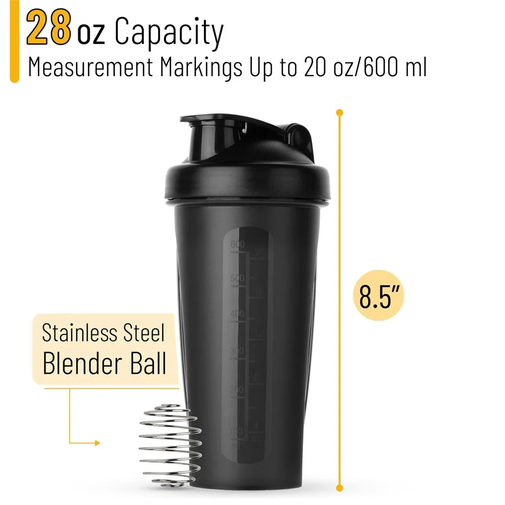 Portable 1Pc Protein Shaker 600Ml Fitness Bottle with Wire Whisk Ball for Fitness Enthusiasts Athletes Perfect for Outdoor Gym
