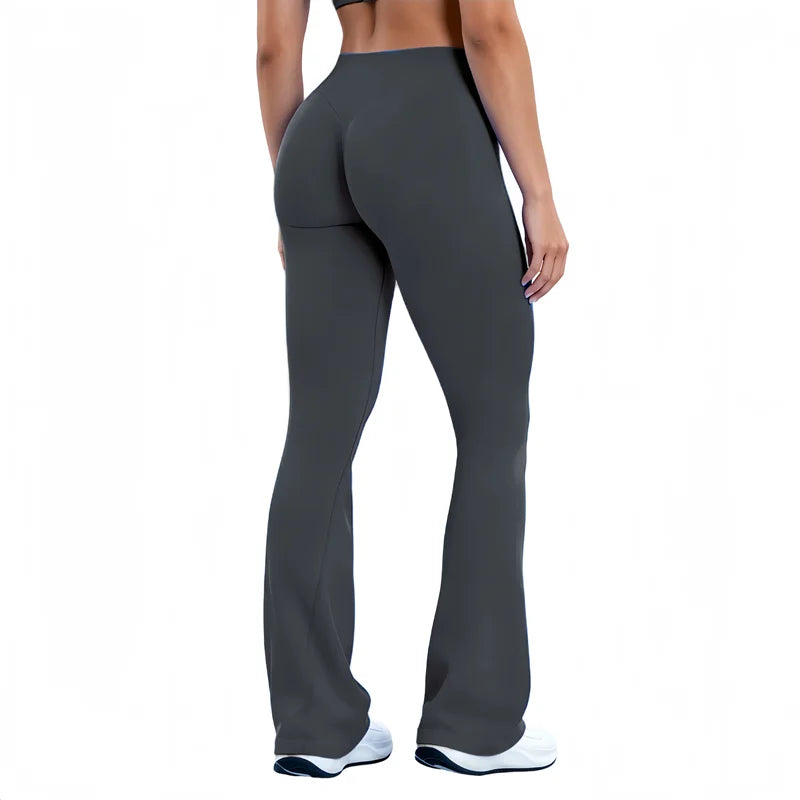 Sports Flared Leggings Seamless Women Yoga Pants Scrunch Butt Lift Tummy Control Fitness Gym Workout Leggings