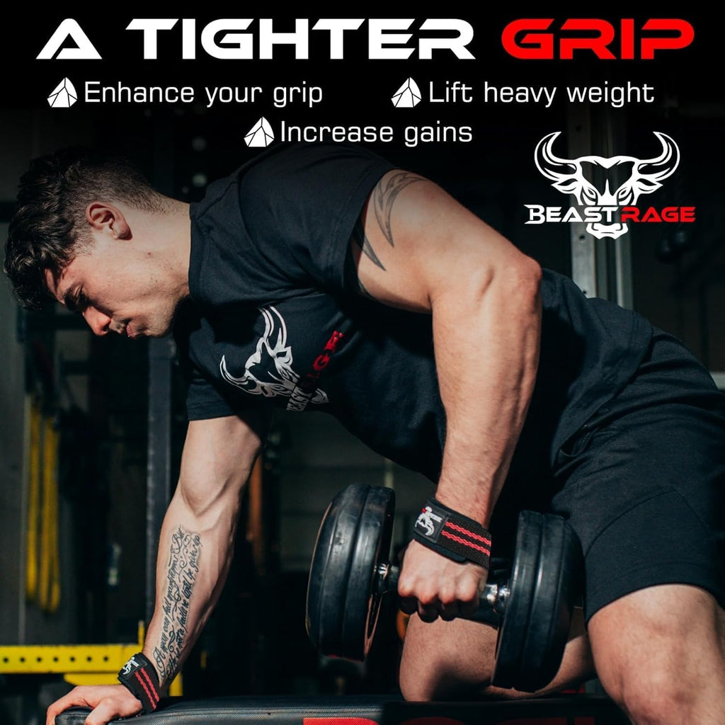 Lifting Wrist Straps for Weightlifting, Straps Gym Grip Power Workouts Lifting Straps Padded Neoprene & Premium Cotton Men Women, Deadlift Bodybuilding Exercise Lifting Straps