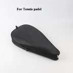 Oxford Black Padel Paddle Bag Cover for Various Tennis Racket Soft Face Carbon Fiber EVA Racquet Unisex Tennis Shoulder Bags