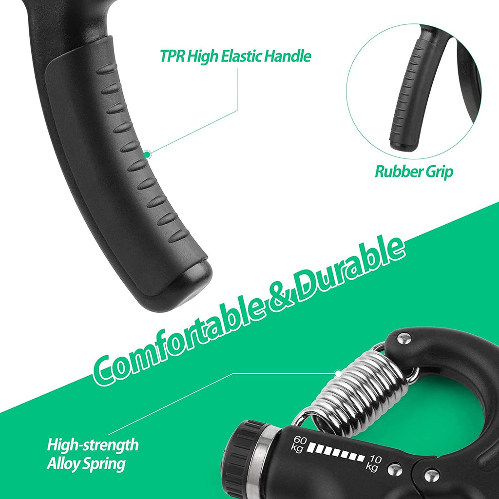 Adjustable hand grip strengthener, grip detail