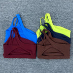 Women Shockproof Sport Bra Women'S Beautiful Back Gym Sports Underwear Women Oblique Shoulder Straps Running Fitness Yoga Bra ﻿