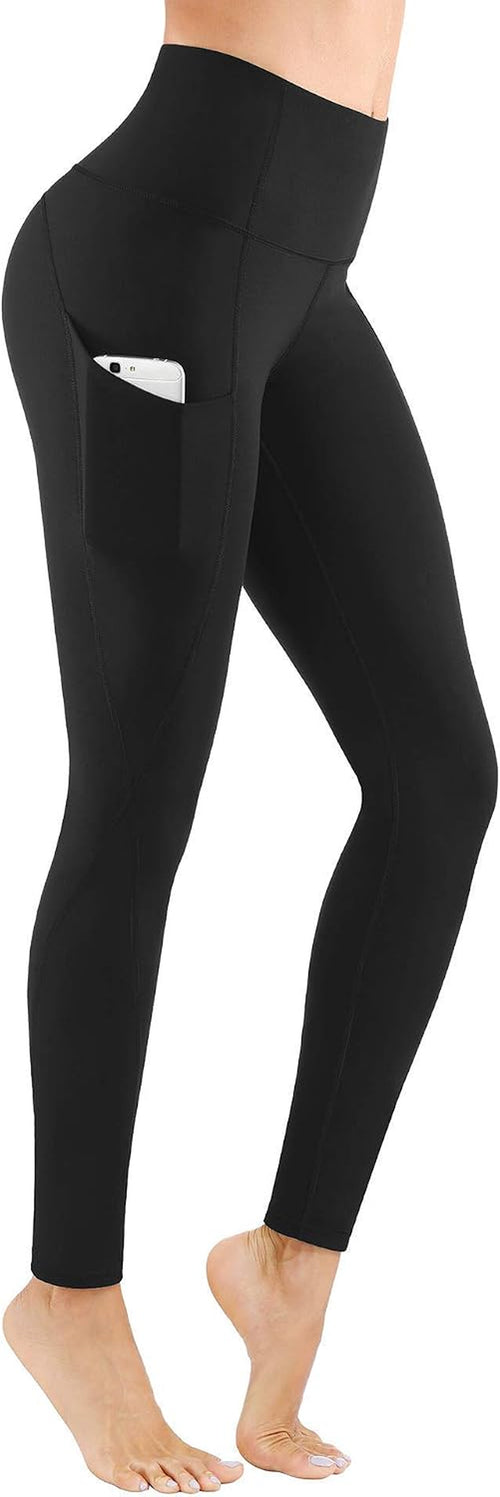 High-waist yoga leggings with pockets