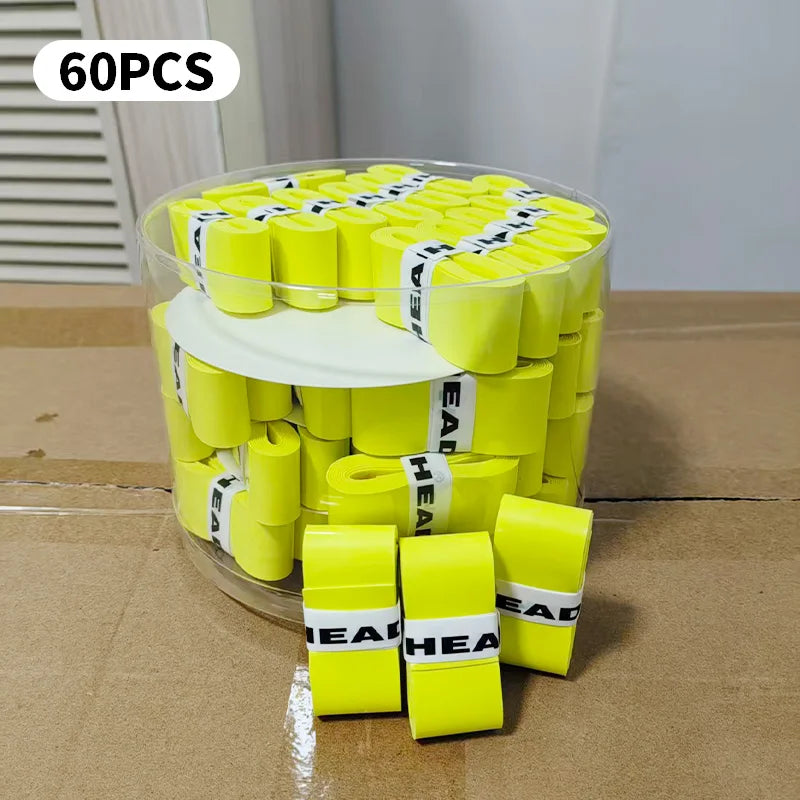60Pcs Universal Sweatbands Overgrip Anti-Slip Tennis Racket Padel Shock Absorption Badminton Grips Slingshot Tennis Racket