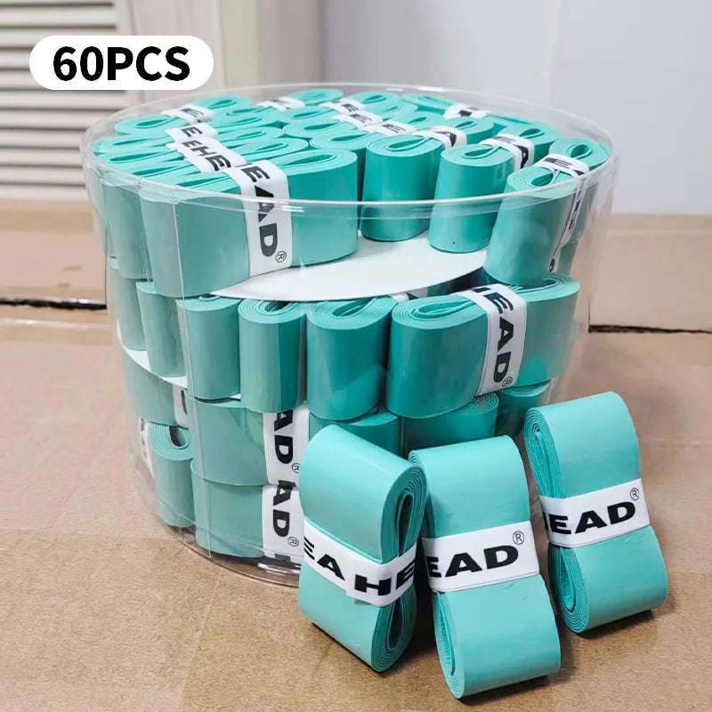 60Pcs Universal Sweatbands Overgrip Anti-Slip Tennis Racket Padel Shock Absorption Badminton Grips Slingshot Tennis Racket